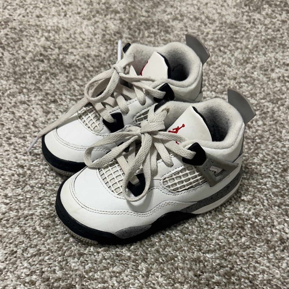Jordan Kids White and Black Sneakers